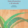 Note di poetica e di morale, copertina